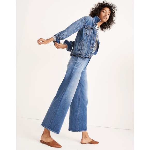 Madewell Wide-Leg Crop Jeans in Finney Wash - Picture 4 of 15